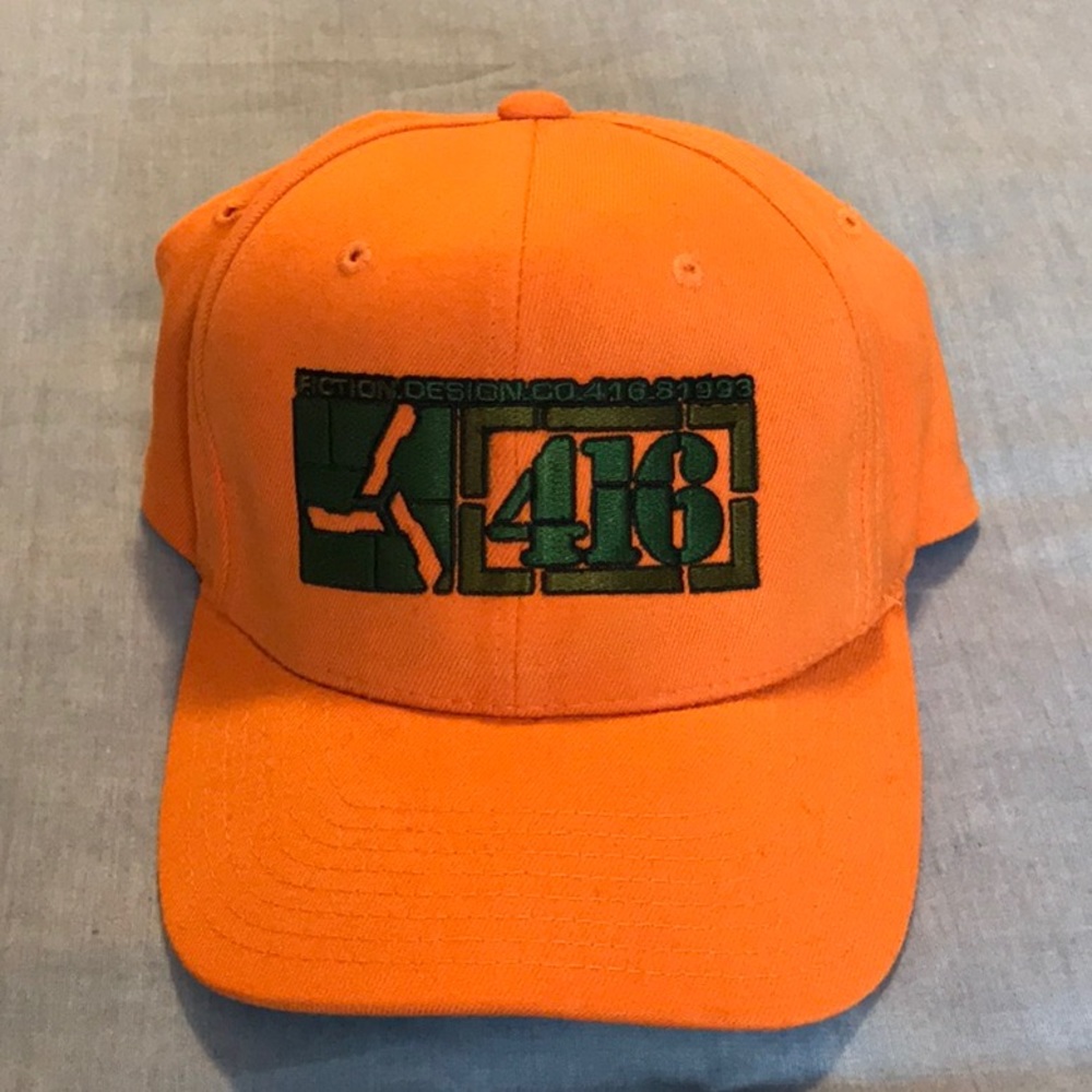 VINTAGE Fiction Clothing - FDCO Clothing Orange Full Back Baseball Cap